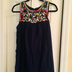 Embroidered summer shift dress